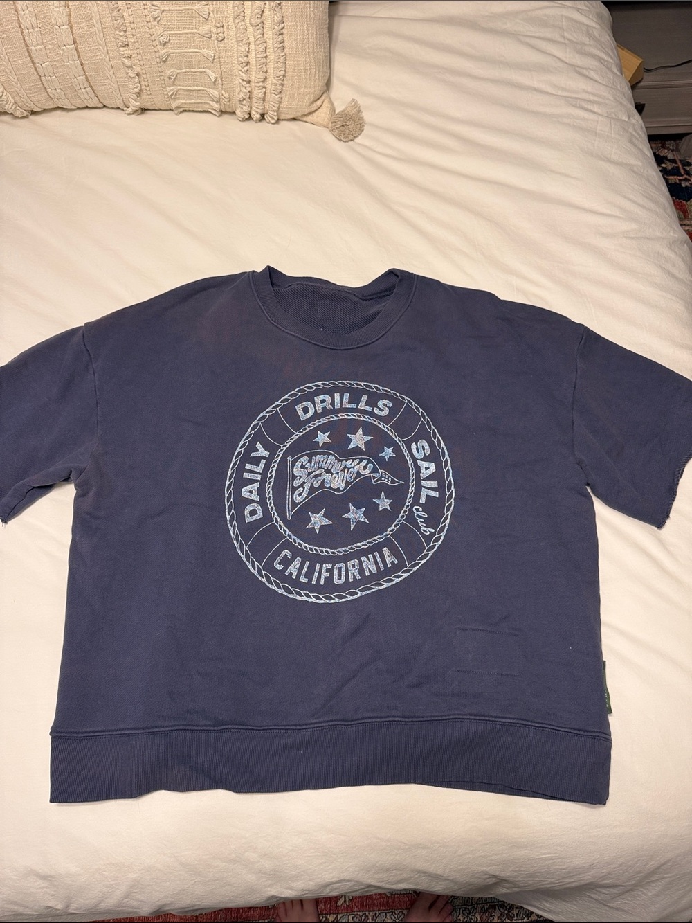 Daily Drills cropped sleeve crew
